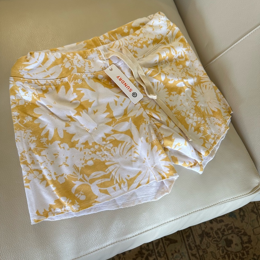 Yellow Floral Women's Shorts
